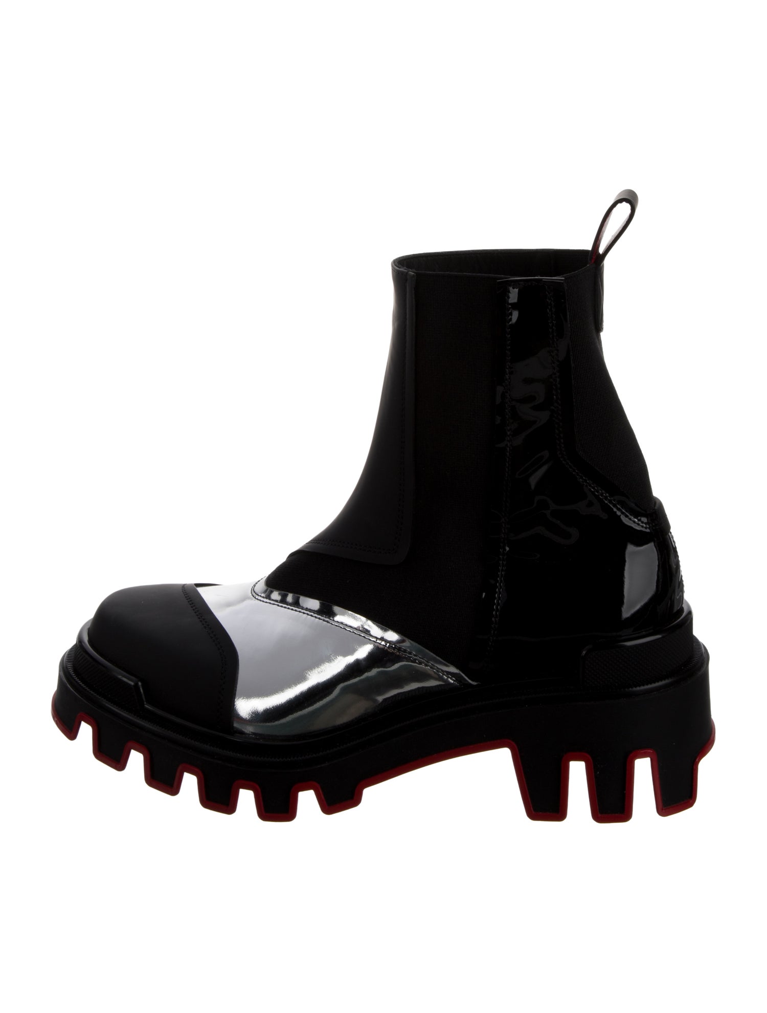 Christian Louboutin x MARVEL Patent Leather Chelsea Boots