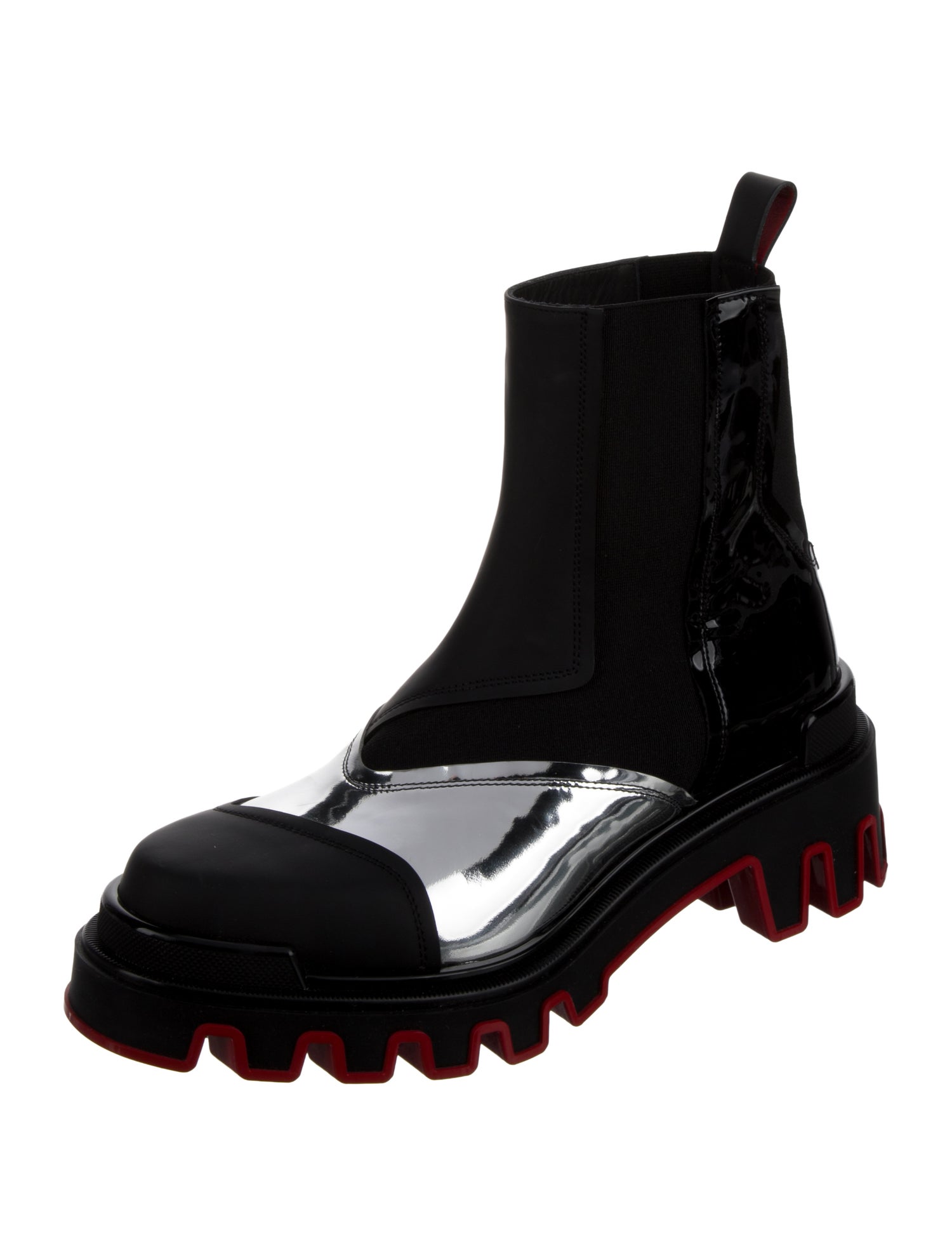 Christian Louboutin x MARVEL Patent Leather Chelsea Boots