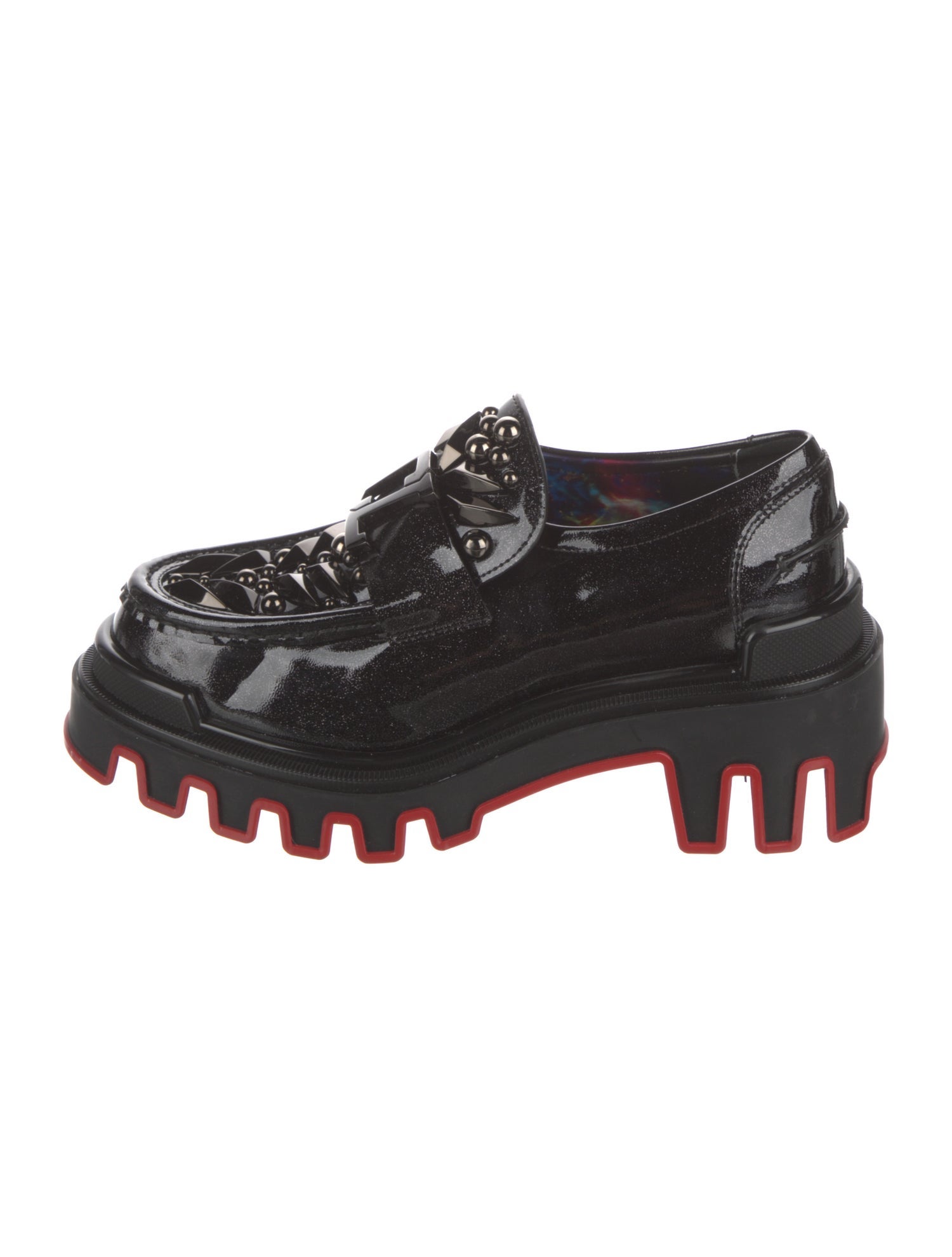 Christian Louboutin x MARVEL Patent Leather Studded Accents Oxfords
