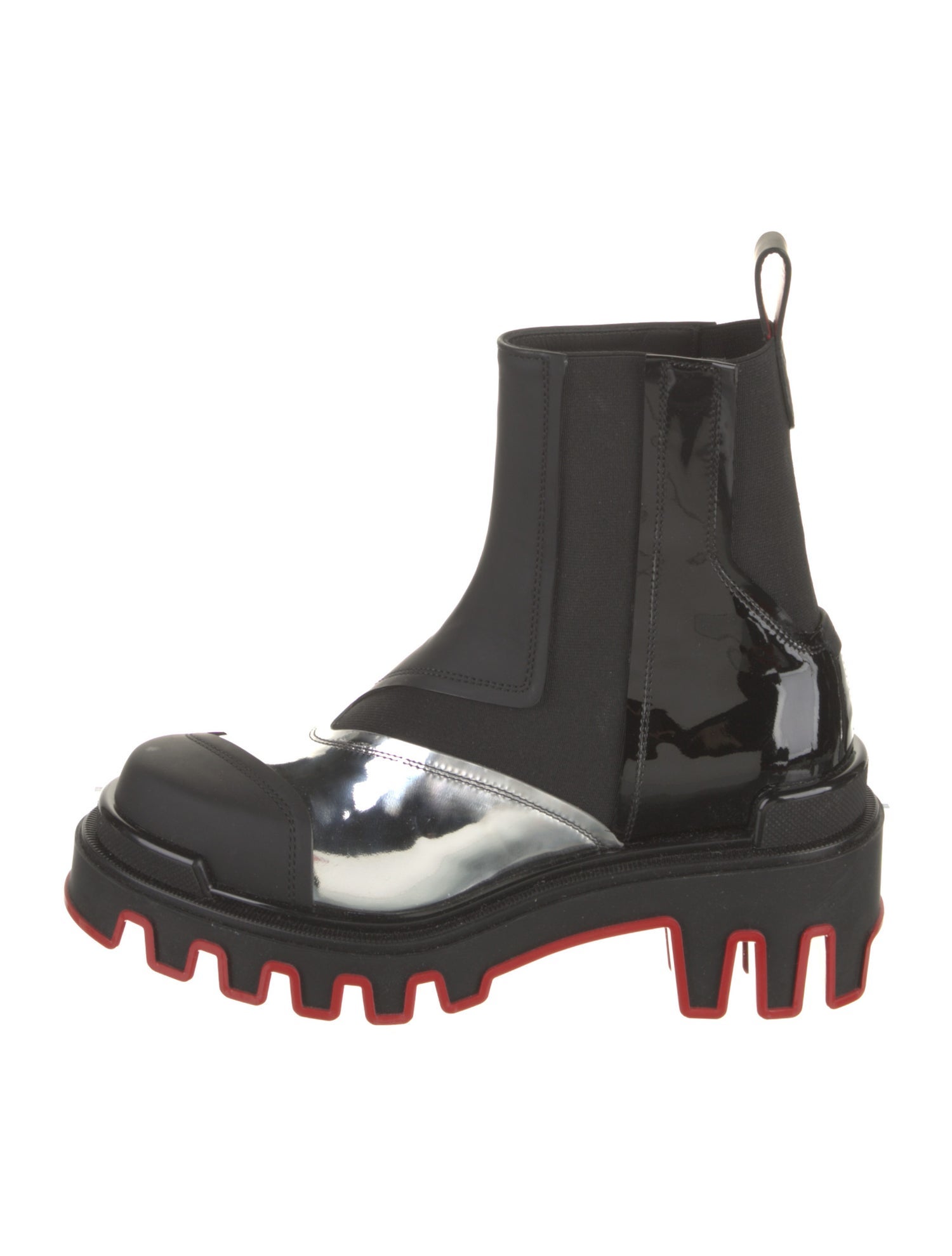 Christian Louboutin x MARVEL Patent Leather Chelsea Boots