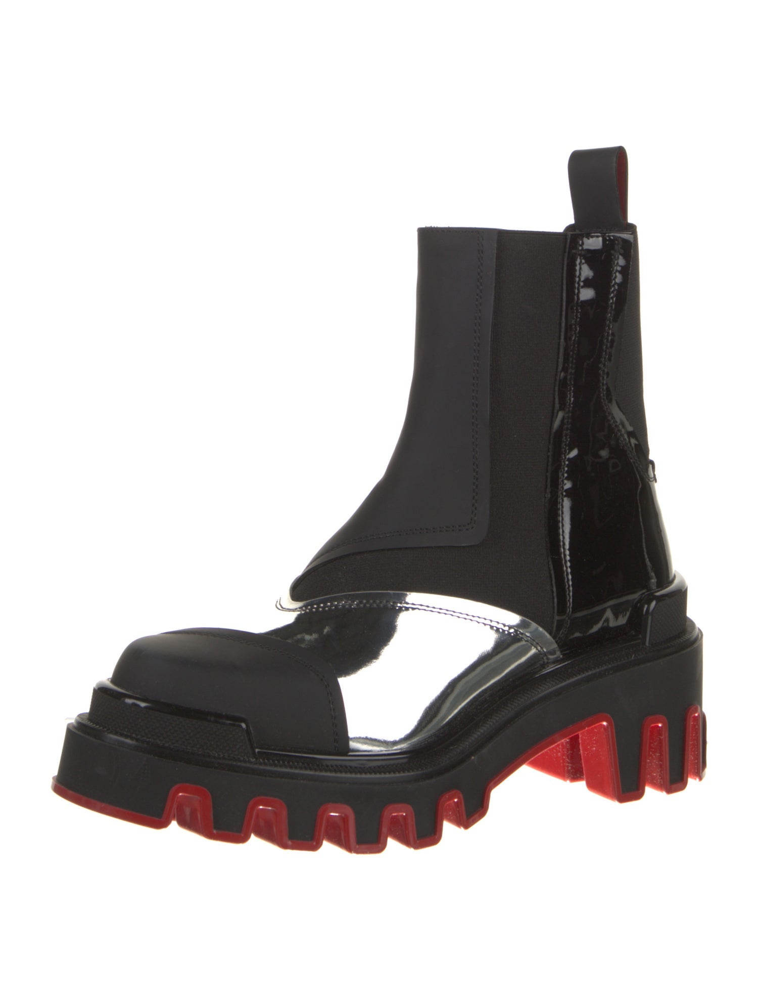 Christian Louboutin x MARVEL Leather Leather Trim Embellishment Chelsea Boots