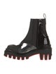 Christian Louboutin x MARVEL Patent Leather Leather Trim Embellishment Chelsea Boots
