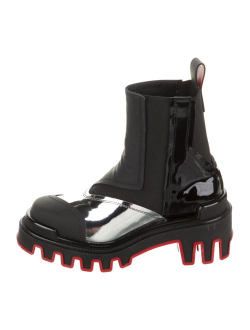 Christian Louboutin x MARVEL Patent Leather Chelsea Boots