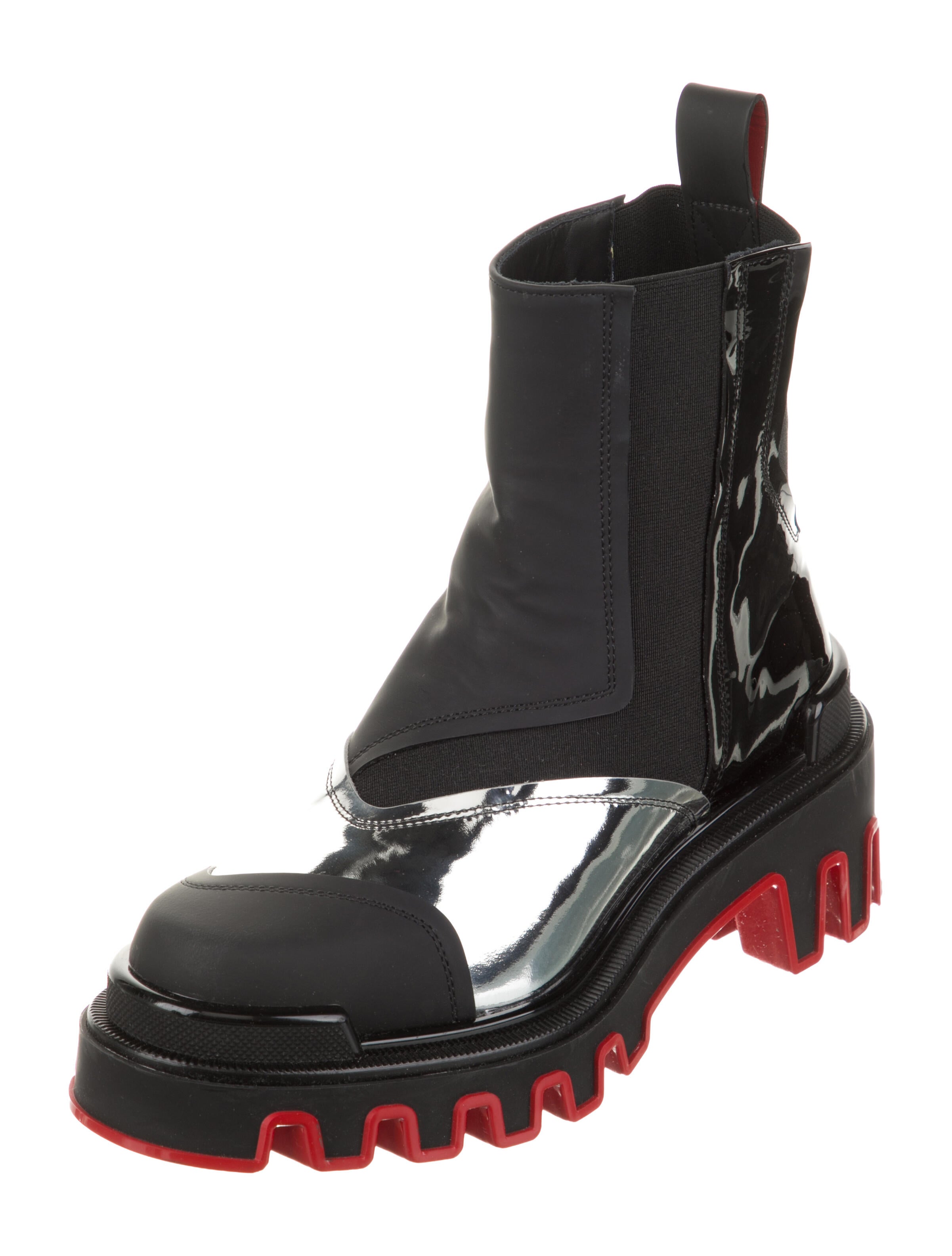 Christian Louboutin x MARVEL Patent Leather Chelsea Boots