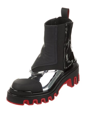 Christian Louboutin x MARVEL Patent Leather Chelsea Boots