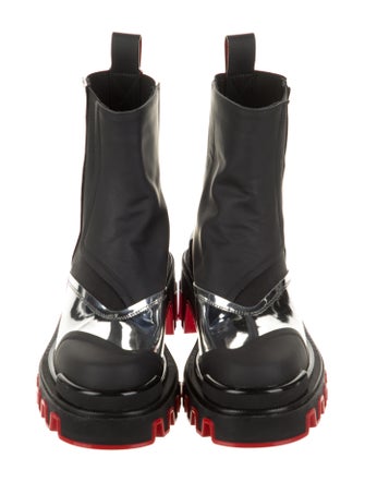 Christian Louboutin x MARVEL Patent Leather Chelsea Boots
