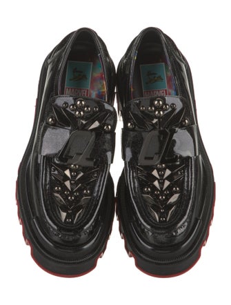 Christian Louboutin x MARVEL Patent Leather Studded Accents Loafers