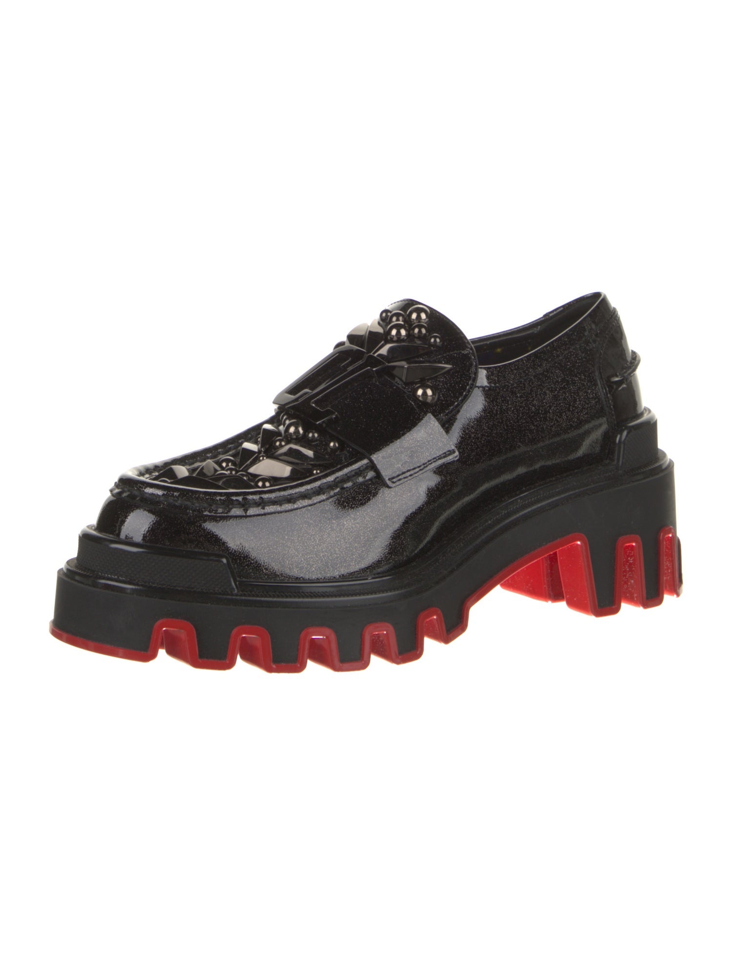 Christian Louboutin x MARVEL Patent Leather Studded Accents Oxfords