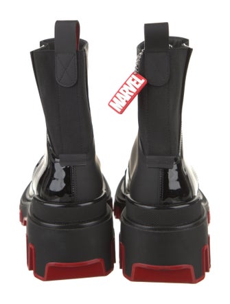 Christian Louboutin x MARVEL Patent Leather Chelsea Boots