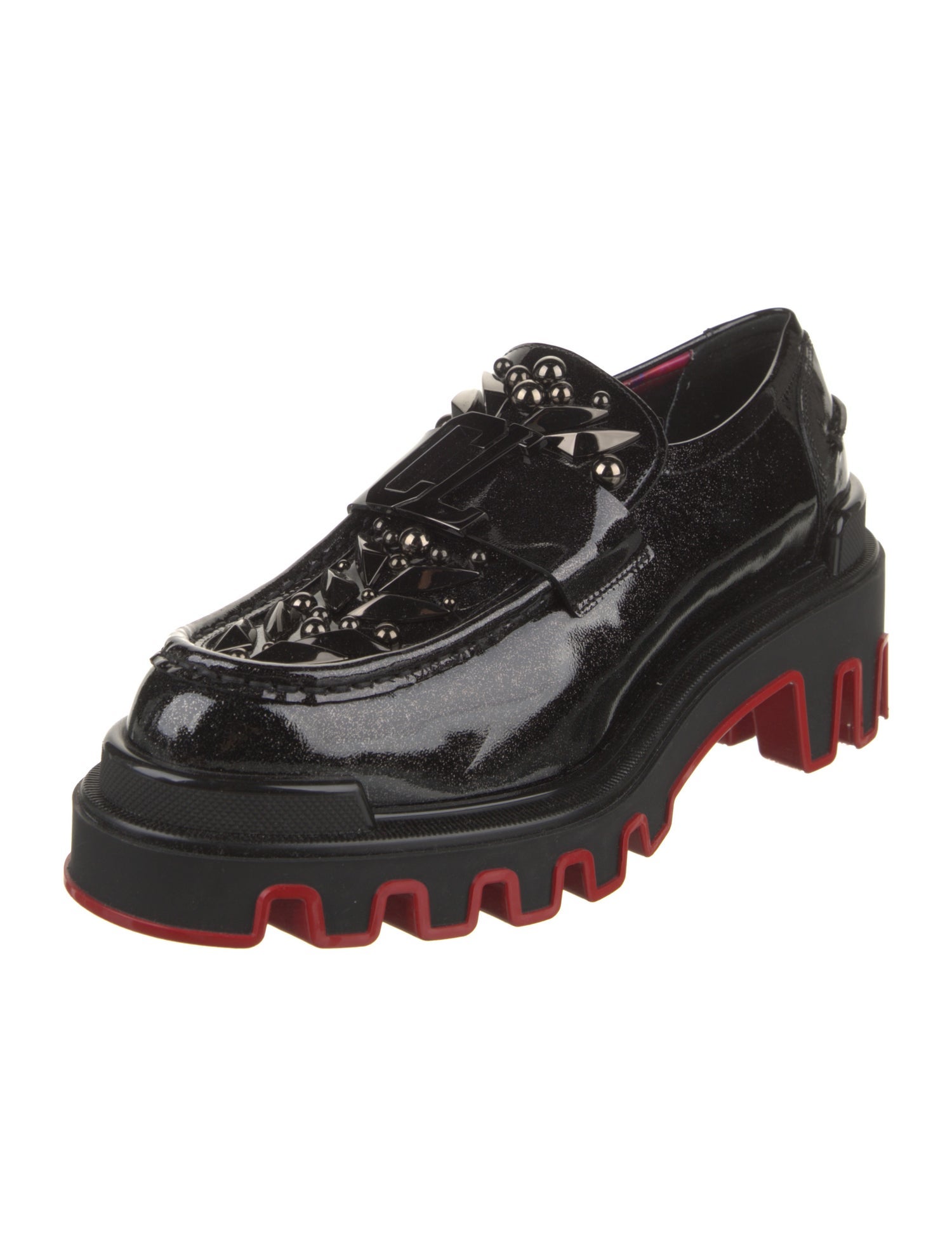 Christian Louboutin x MARVEL Patent Leather Studded Accents Oxfords