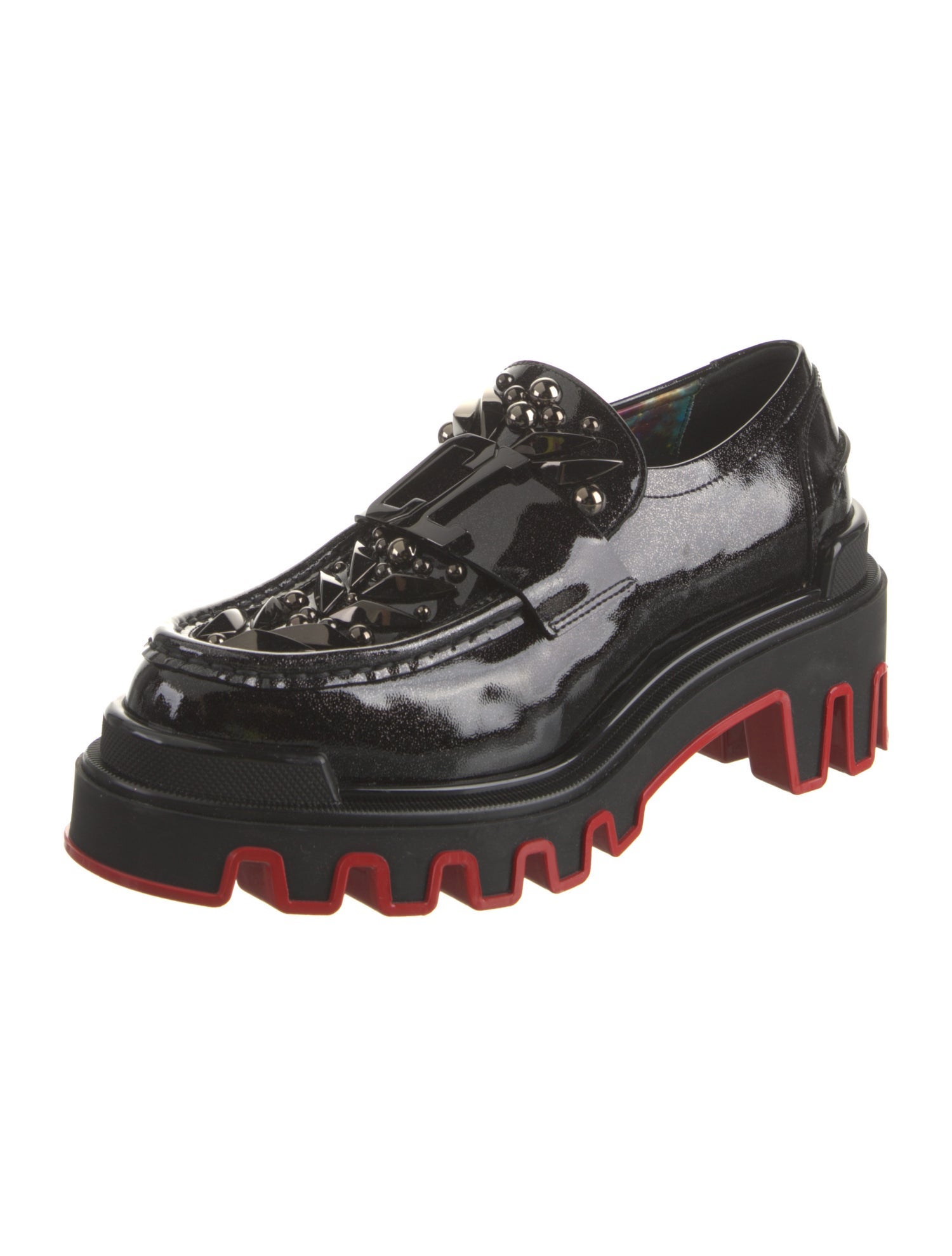 Christian Louboutin x MARVEL Patent Leather Studded Accents Oxfords
