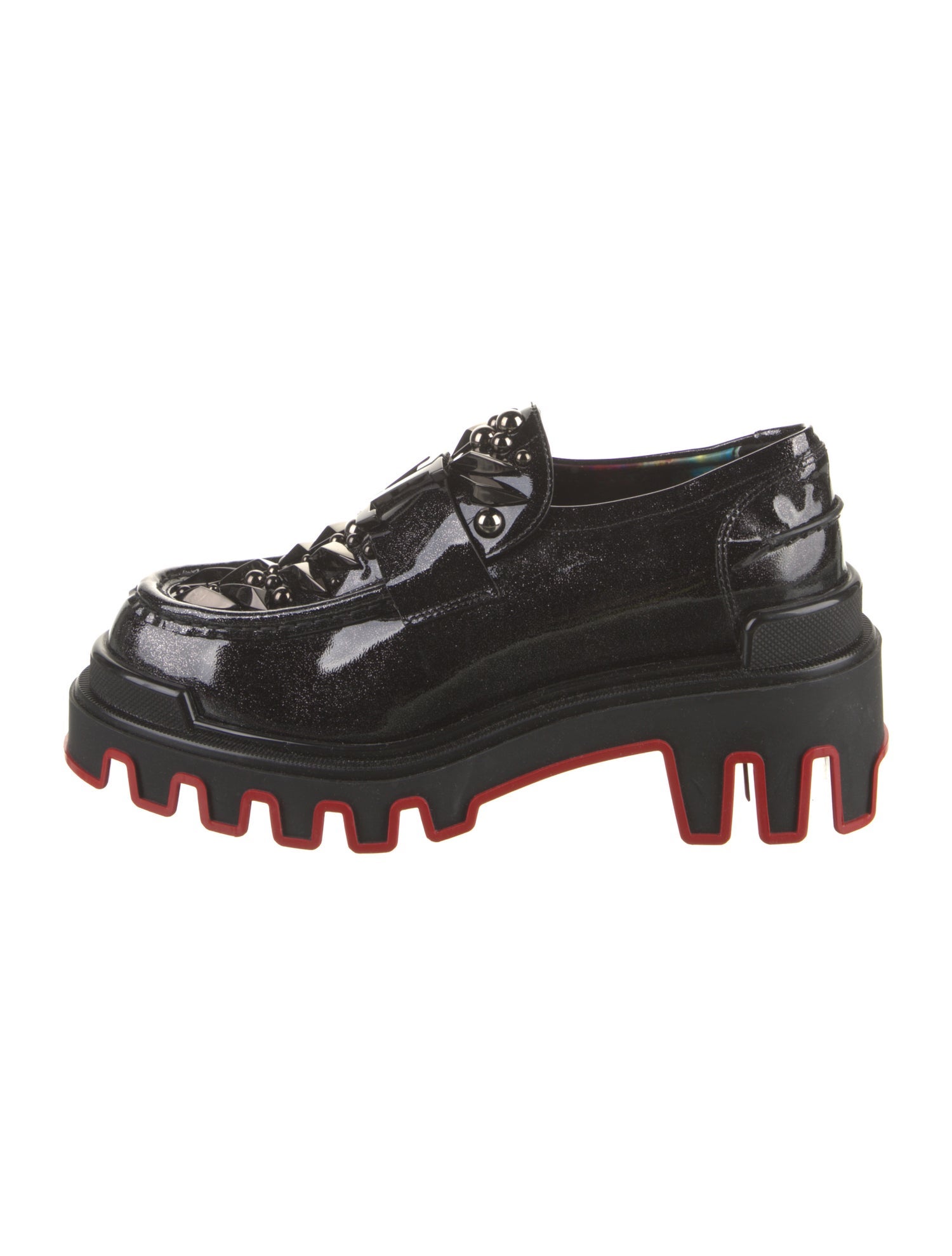 Christian Louboutin x MARVEL Patent Leather Studded Accents Oxfords