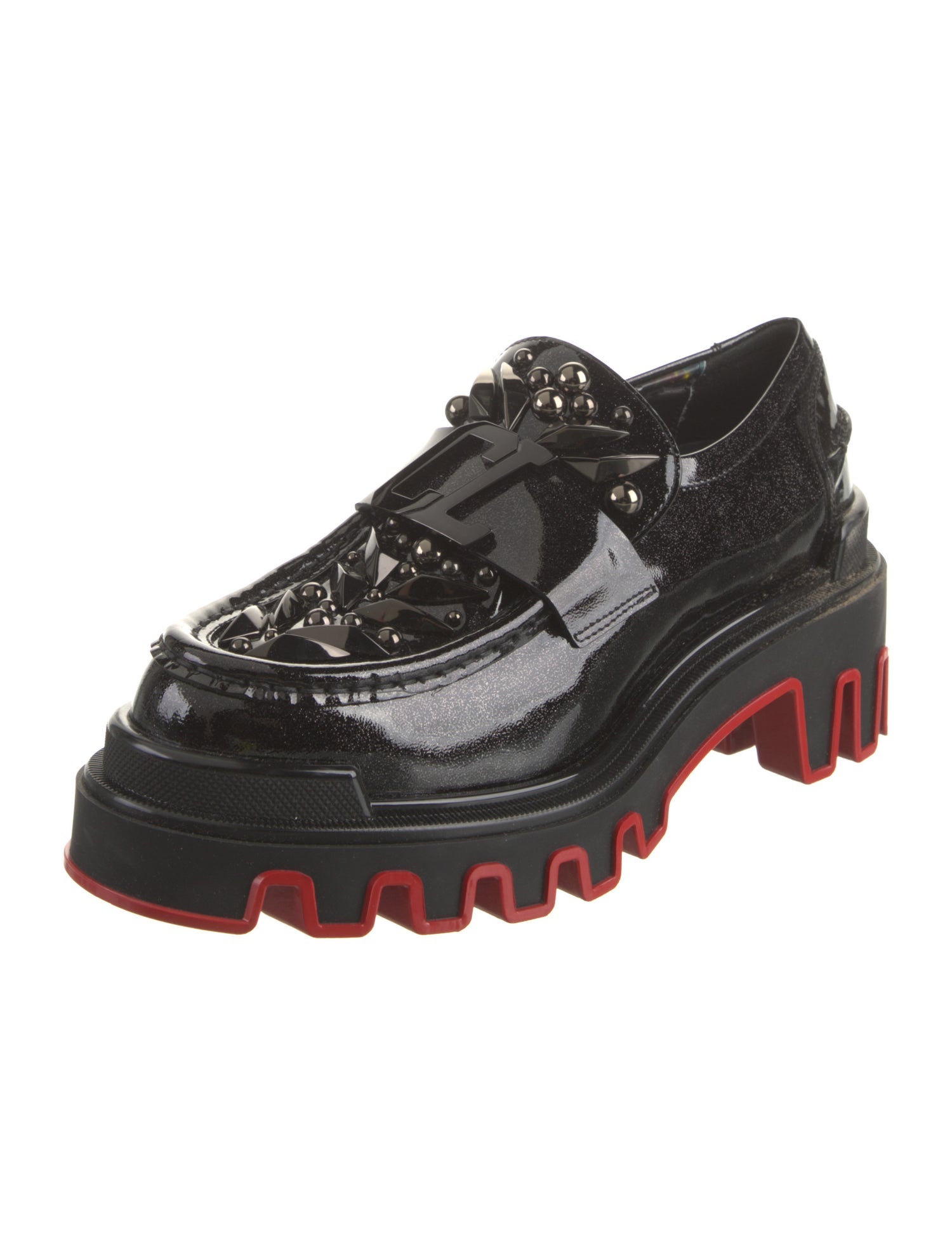 Christian Louboutin x MARVEL Patent Leather Studded Accents Oxfords