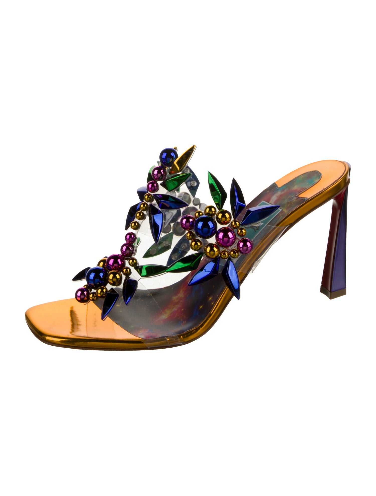 Christian Louboutin x MARVEL PVC Floral Print Slides