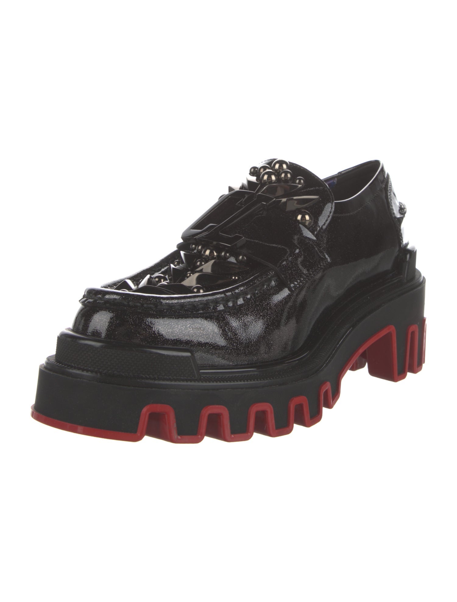 Christian Louboutin x MARVEL Patent Leather Studded Accents Oxfords
