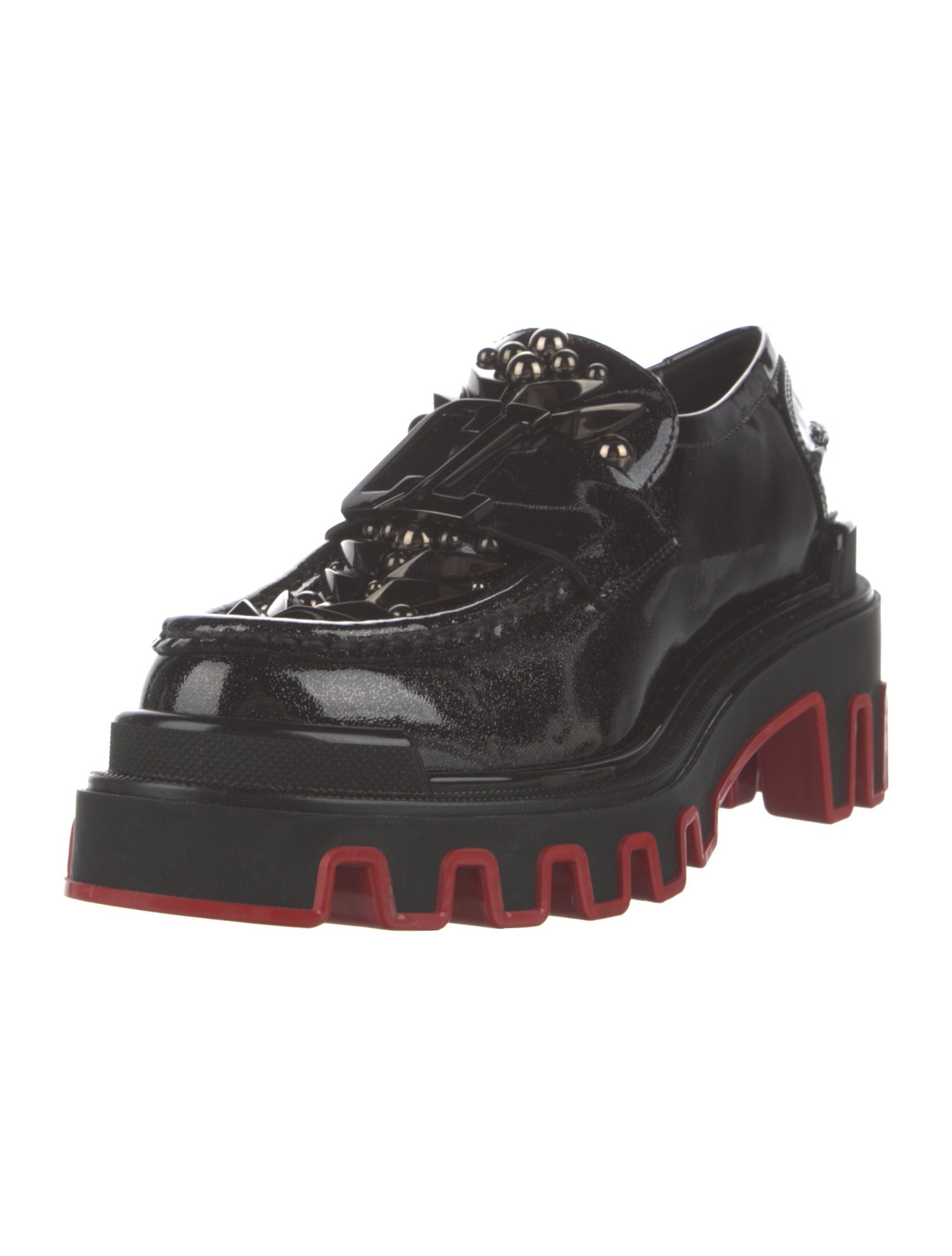 Christian Louboutin x MARVEL Patent Leather Studded Accents Oxfords