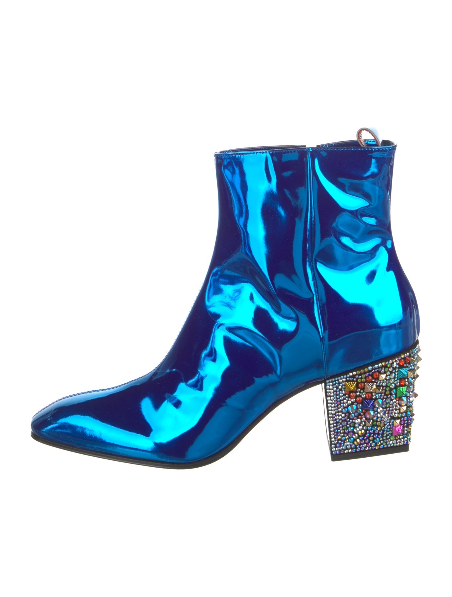 Christian Louboutin x MARVEL Patent Leather Crystal Embellishments Boots