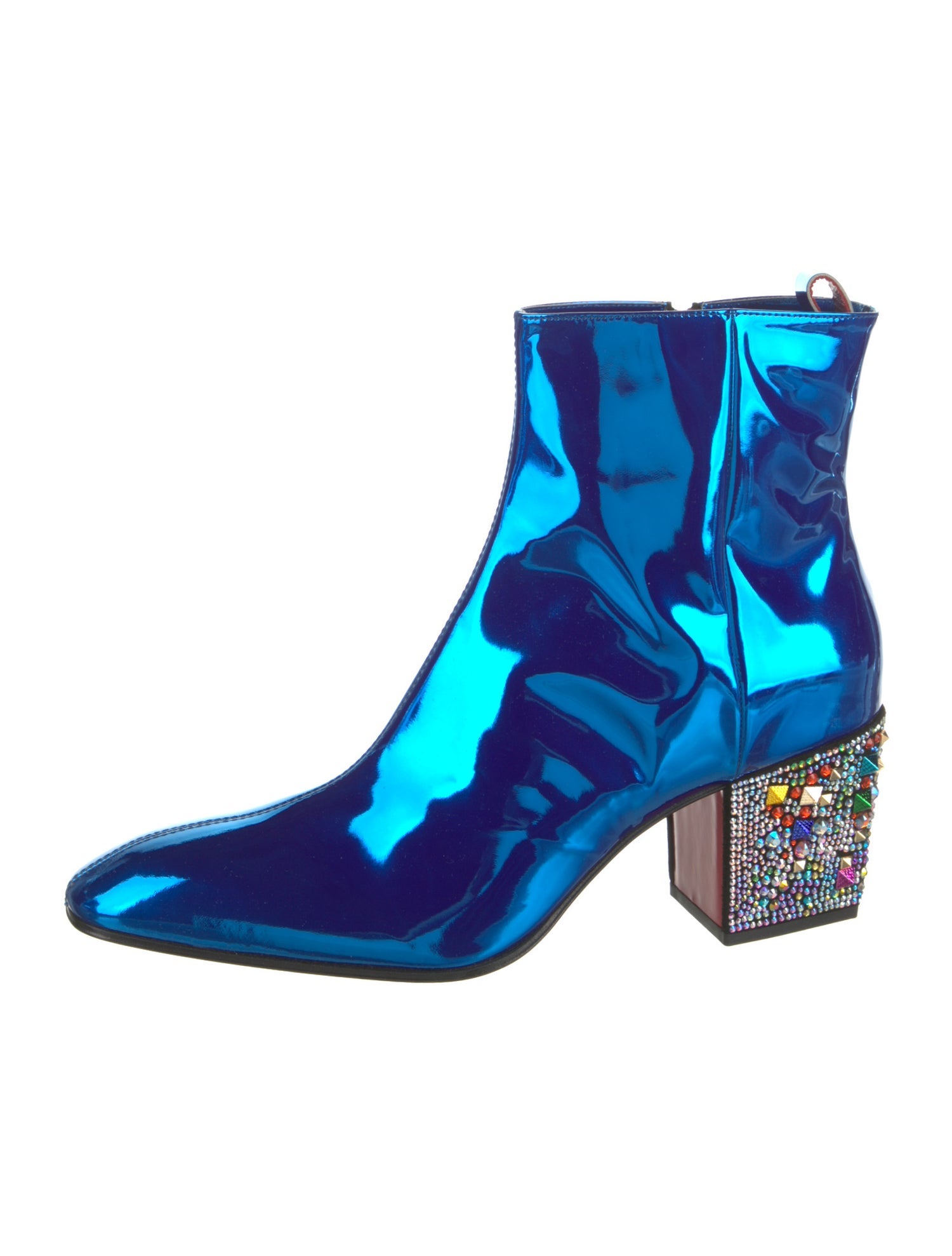 Christian Louboutin x MARVEL Patent Leather Crystal Embellishments Boots