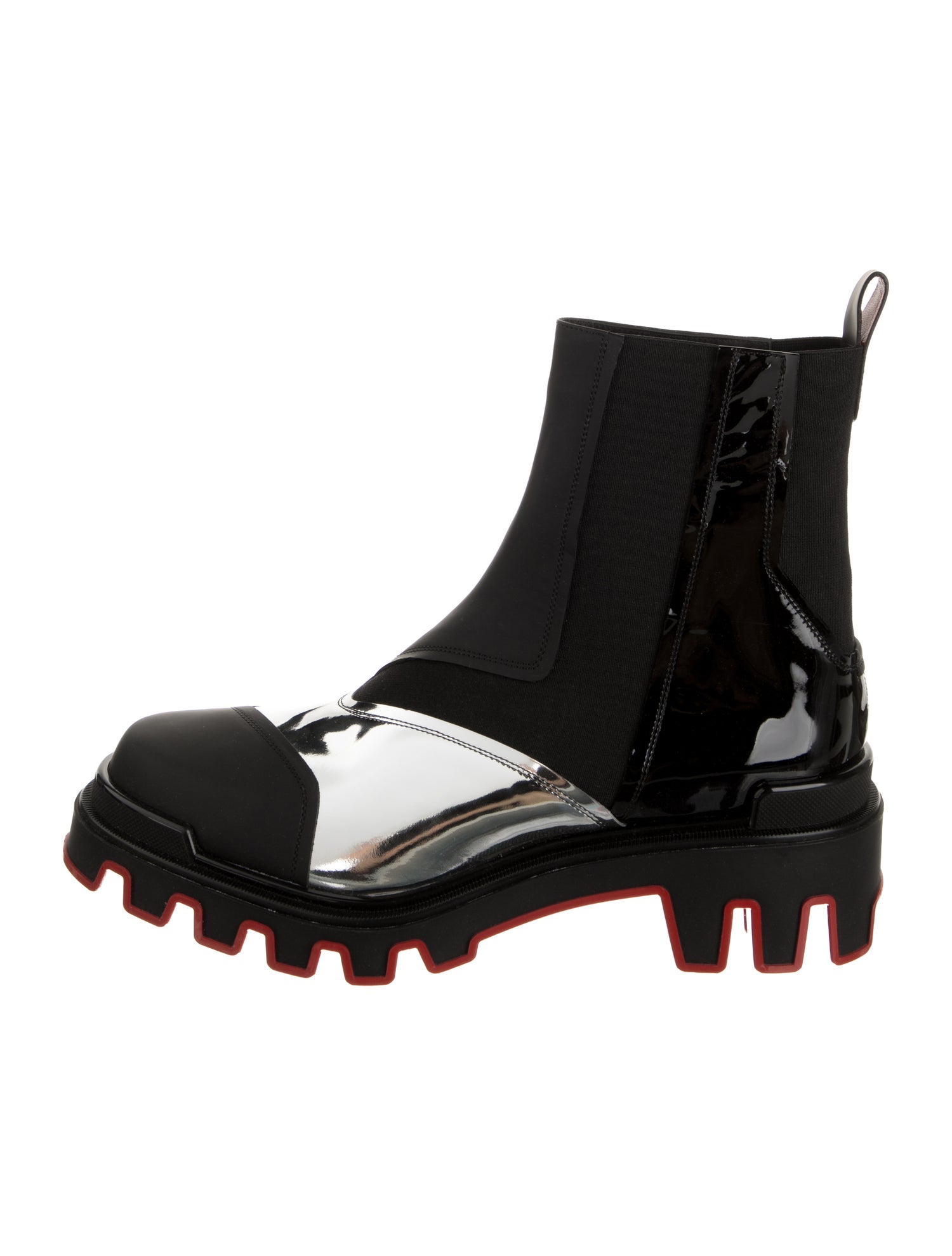 Christian Louboutin x MARVEL Patent Leather Chelsea Boots