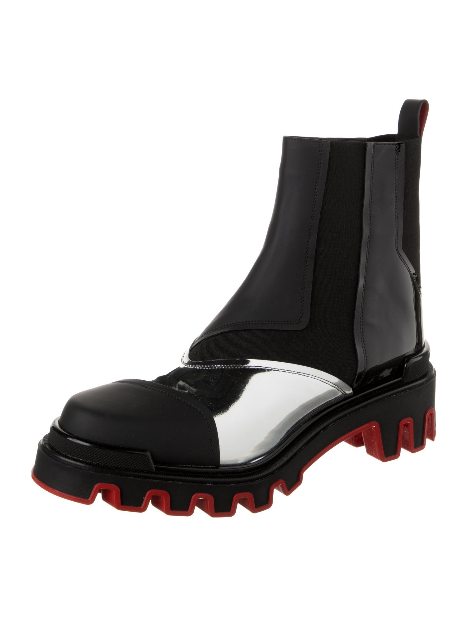 Christian Louboutin x MARVEL Patent Leather Chelsea Boots