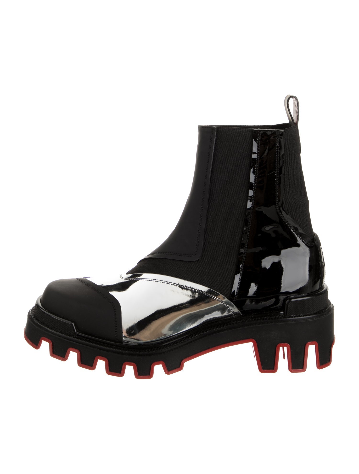 Christian Louboutin x MARVEL Patent Leather Chelsea Boots