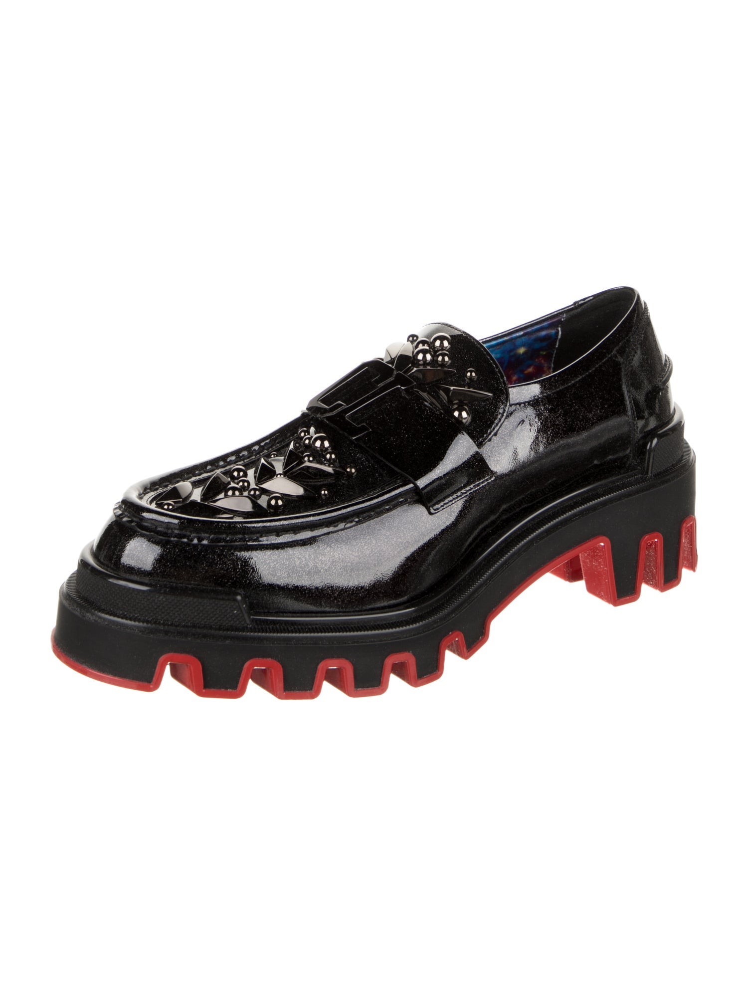 Christian Louboutin x MARVEL Patent Leather Studded Accents Loafers w/ Tags