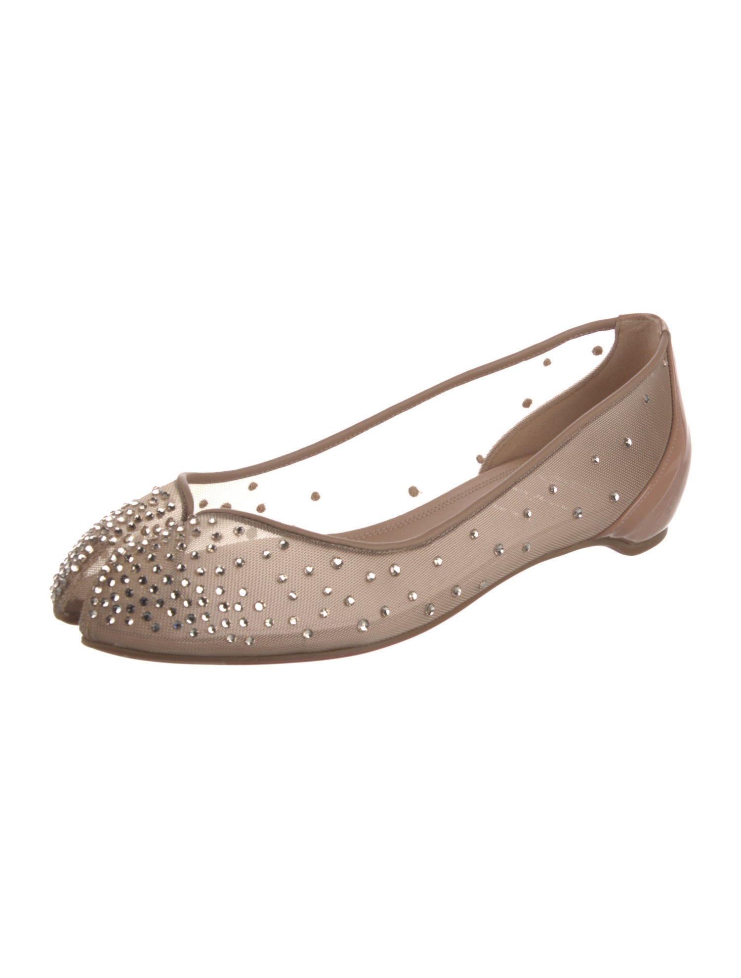 Christian Louboutin x Maison Margiela Marlougiela Strass Mesh Ballet Flats w/ Tags