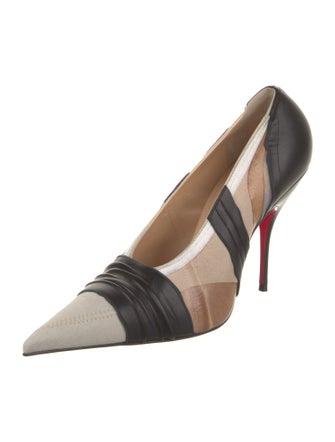 Christian Louboutin x Maison Margiela Leather Colorblock Pattern Pumps