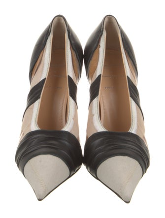 Christian Louboutin x Maison Margiela Leather Colorblock Pattern Pumps