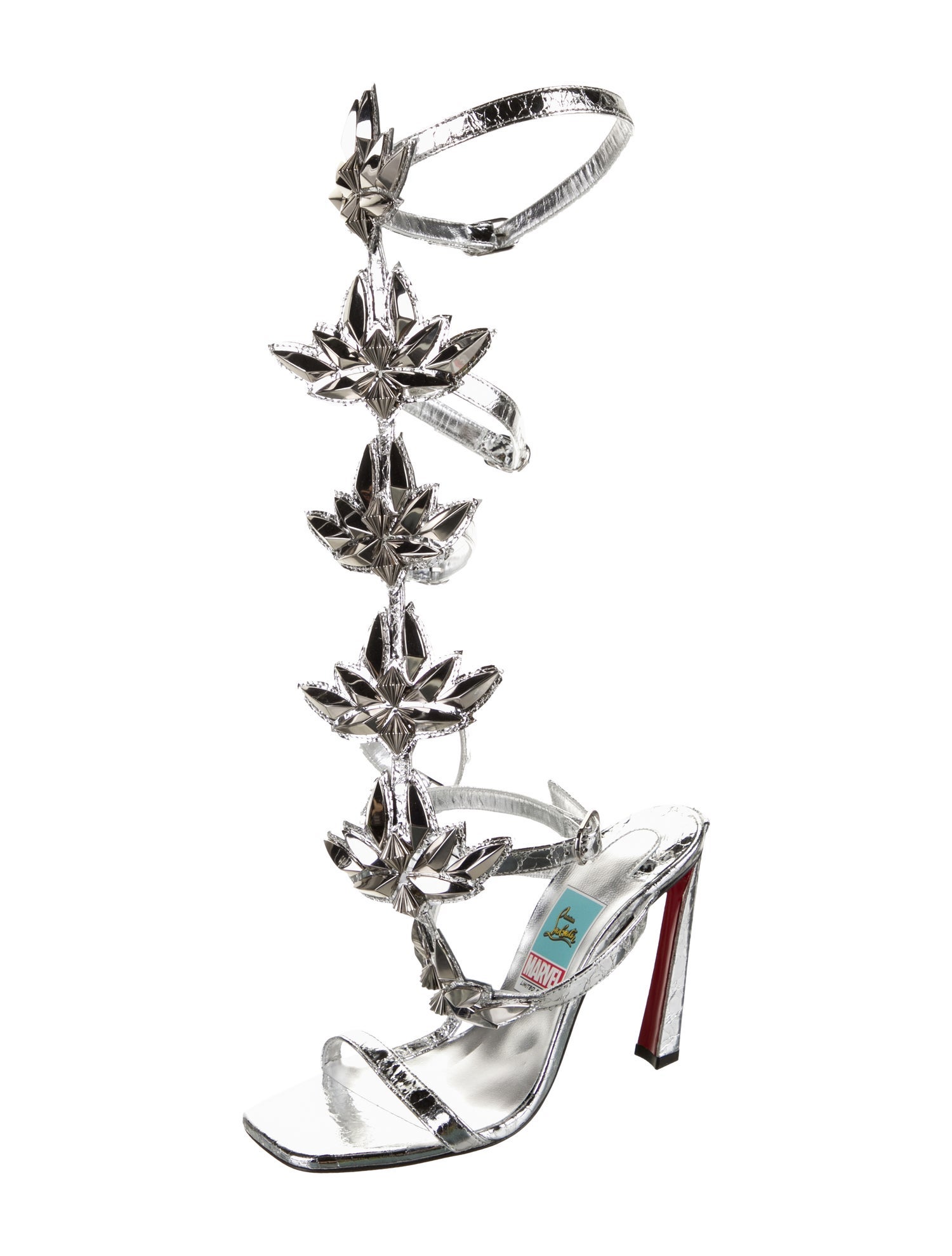 Christian Louboutin x MARVEL Leather Printed Gladiator Sandals