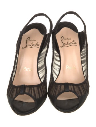 Christian Louboutin x Maison Margiela Satin Slingback Pumps