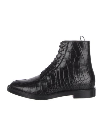 Christian Louboutin x Maison Margiela Leather Lace-Up Boots