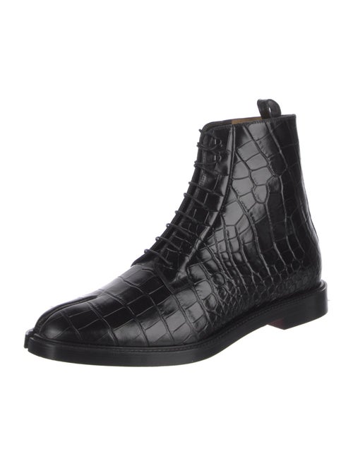 Christian Louboutin x Maison Margiela Leather Lace-Up Boots