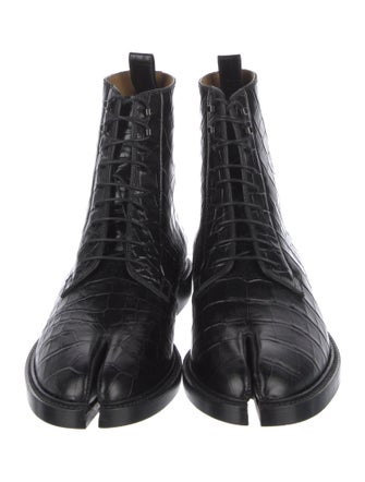 Christian Louboutin x Maison Margiela Leather Lace-Up Boots