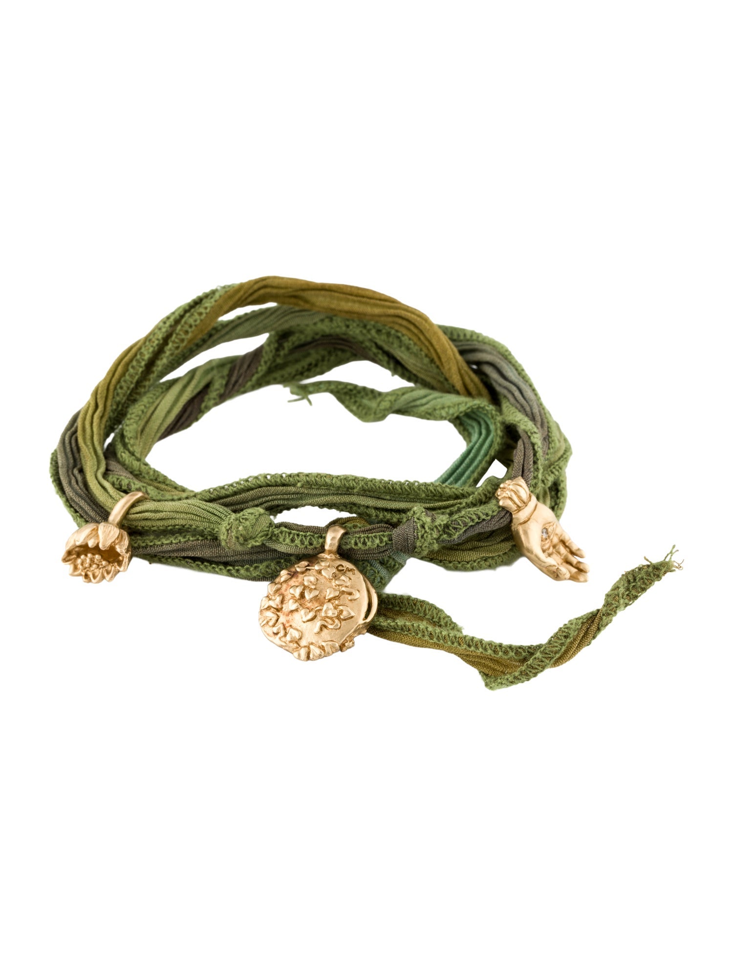 Catherine Michiels Diamond Charm Wrap Bracelet