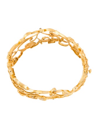 Coomi 20K Diamond Medium Vine Bangle Bracelet