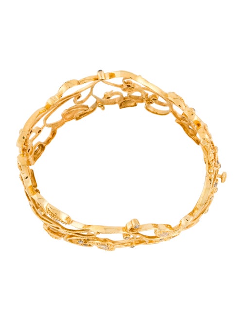 Coomi 20K Diamond Medium Vine Bangle Bracelet
