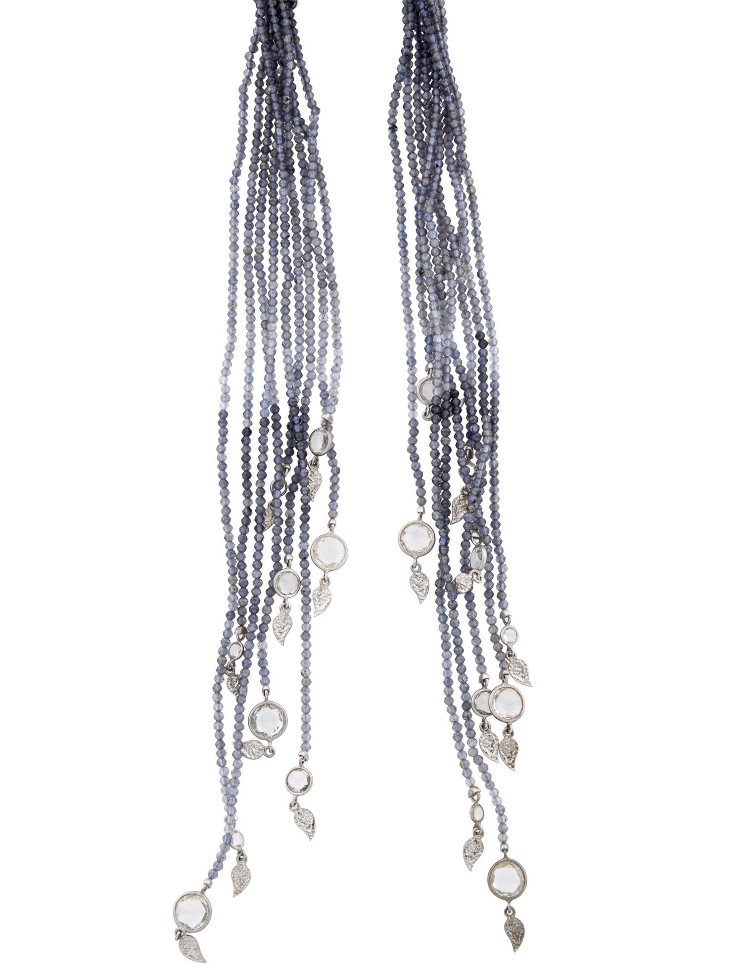 Coomi Iolite, Quartz & Diamond Multistrand Lariat Necklace