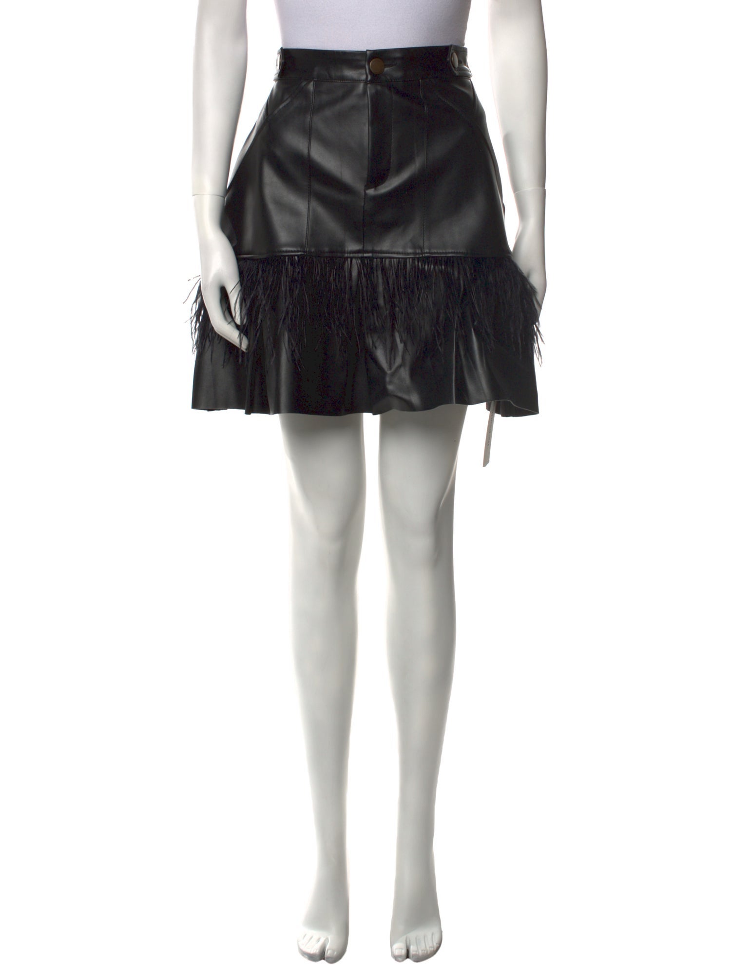 Cara Mila Feather Trim Mini Skirt