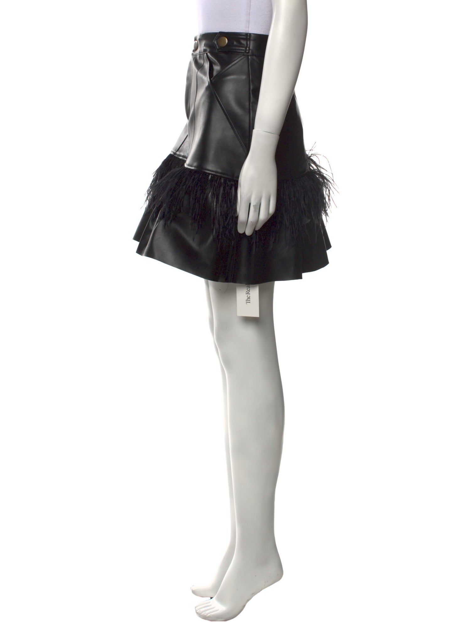 Cara Mila Feather Trim Mini Skirt