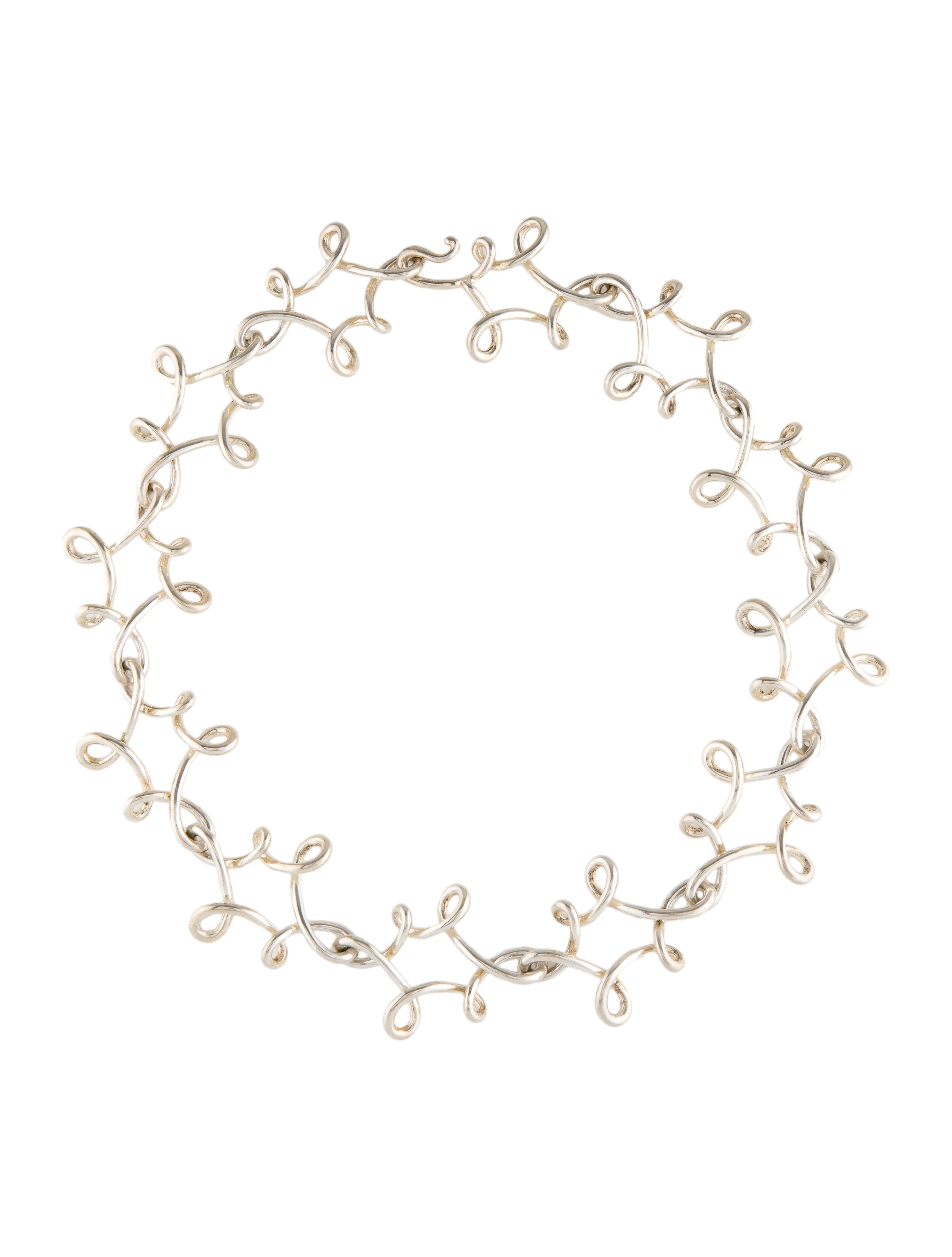 Angela Cummings Vintage Spiral Collar Necklace Sterling Silver Collar