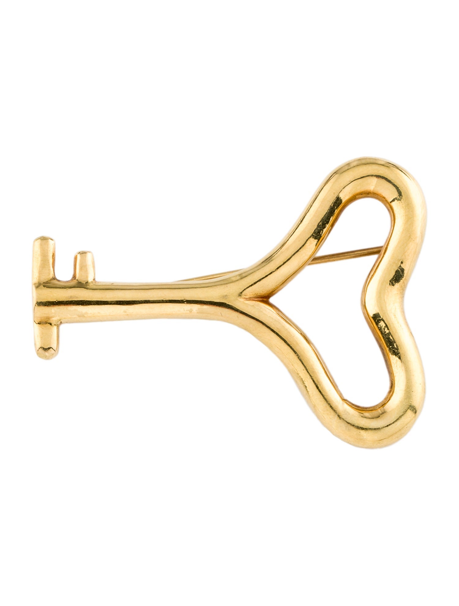 Angela Cummings Vintage 18K Heart Shape Key Brooch