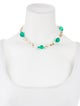 Completedworks Pearl, Resin & Cubic Zirconia Collar Necklace