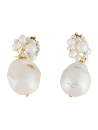 Completedworks Pearl Tra‐la‐la Vermeil Drop Earrings