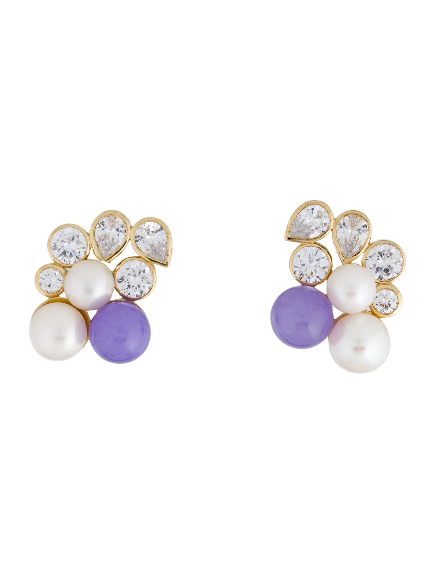 Completedworks Pearl & Cubic Zirconia Bumblebee Earrings