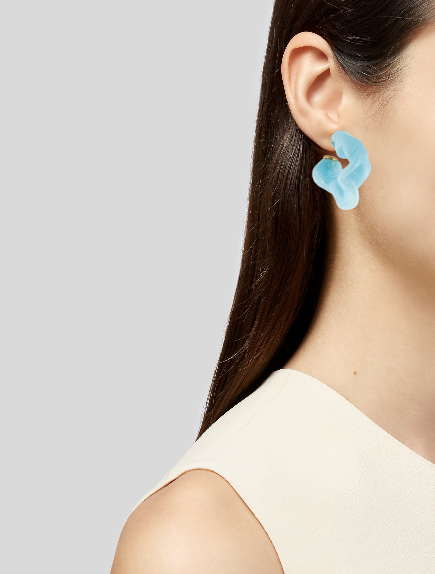 Completedworks Resin Ruffle Hoop Earrings