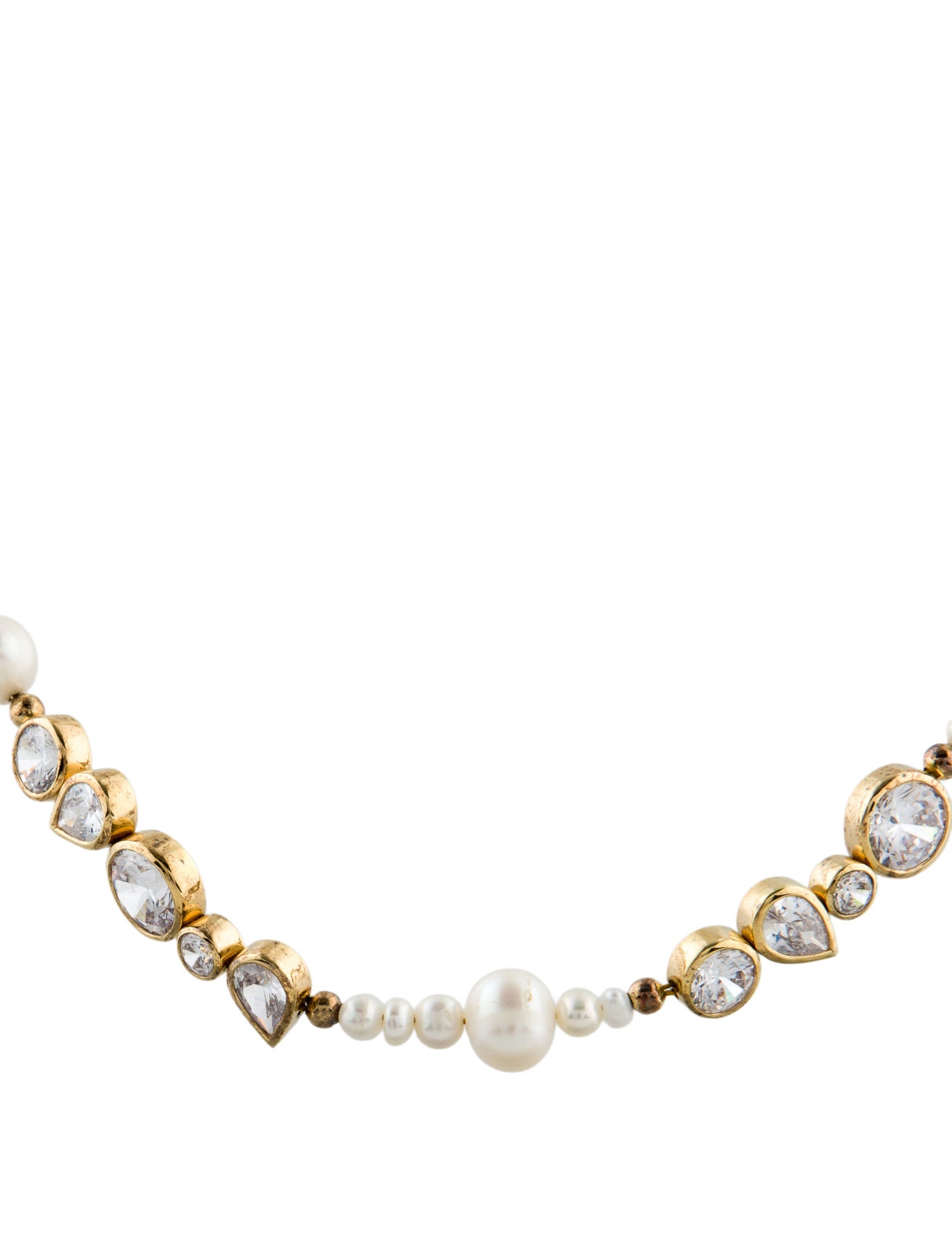 Completedworks Pearl & Zirconia Recycled Necklace