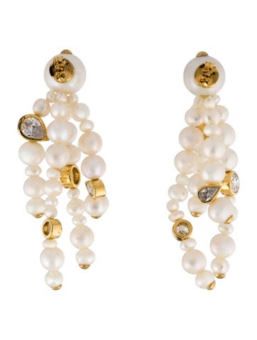 Completedworks The Bay of Thoughts Pearl & Cubic Zirconia Chandelier — image 3 of 4