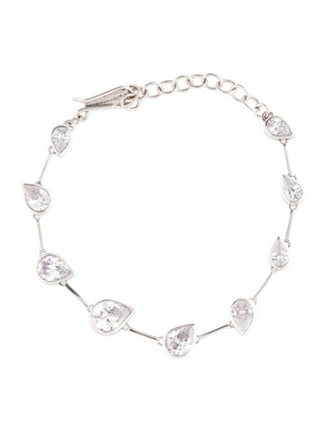 Pre-owned Completedworks Zirconia And Recycled Silver Bracelet, 7.5" In Multi