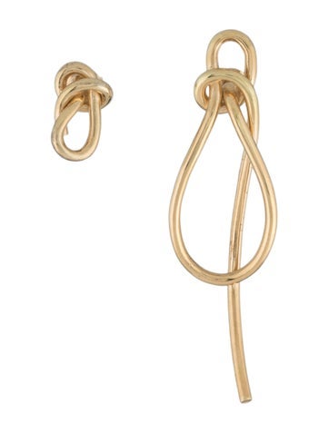 Pre-owned Completedworks Thread Mismatched Drop Earrings In Multicolor
